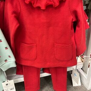 Red Ruffled Baby Outfit